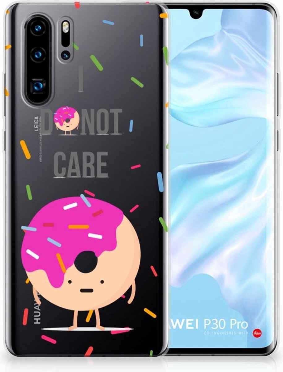 Huawei P30 Pro Siliconen Case Donut Roze