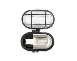 Groenovatie Bulleye Plafond-/ Wandarmatuur E27 Fitting - Waterdicht IP44 - 170x125x110 mm - Zwart