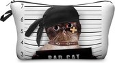 Zumprema Bad Cat - Make-up Etui - Zwart/Wit