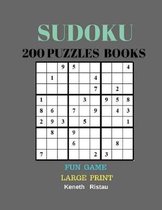 Sudoku 200 Puzzles Books Fun Game Large Print