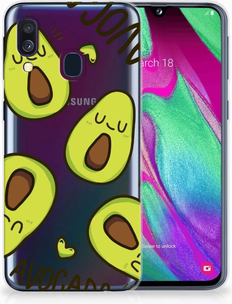 Samsung Galaxy A40 Telefoonhoesje met Naam Avocado Singing