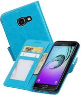 Galaxy A3 2016 Portemonnee hoesje booktype wallet case Turquoise