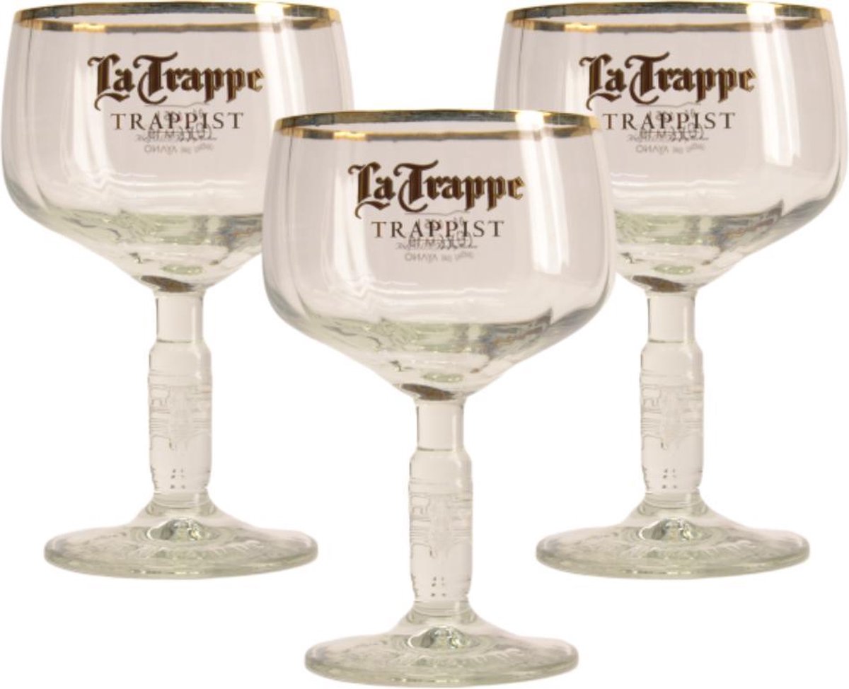La Trappe Bierglas - 25cl (Set van 3) - Origineel glas van de brouwerij -  Glas op voet... | bol.com