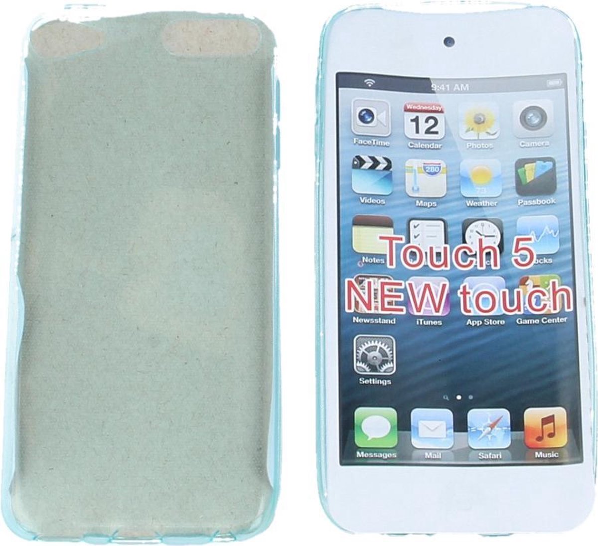 Apple iPod Touch 6, 0.35mm Ultra Thin Matte Soft Back Skin Case Transparant Mint Groen Green