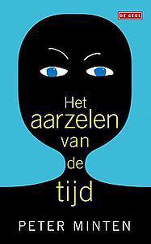 Boekcover van 'Het aarzelen van de tijd' met een abstract gezicht.