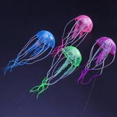 Aquarium decoratie, gloeiende jelly kwal. Geel