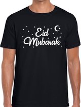 Suikerfeest Eid Mubarak t-shirt zwart heren 2XL