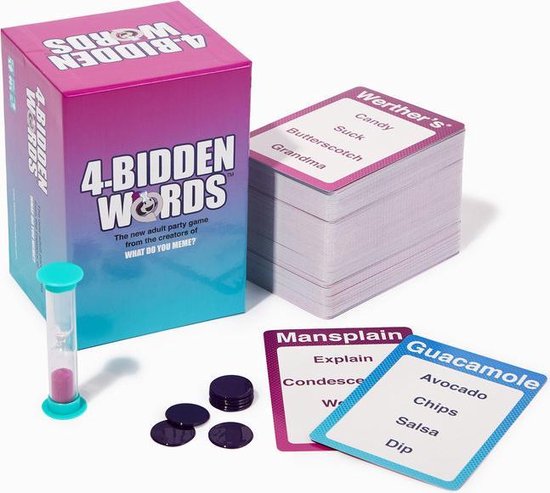 Thumbnail van een extra afbeelding van het spel 4-Bidden Words Party Game
