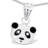 Princess Ketting Panda - 925 Zilver E-Coating - Dier - 10x8mm - 39cm