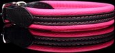 Dog's Companion Leren Halsband - Lengte: 50 cm Verstelbaar van 43-47 cm x 20 mm - soft/duo - Roze