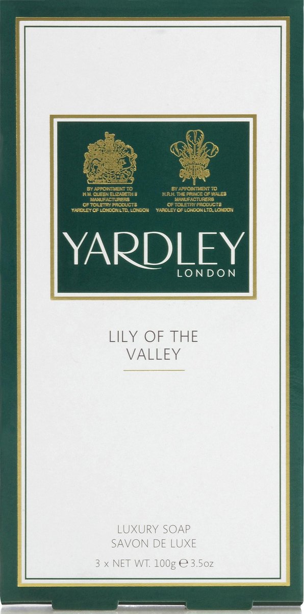 Yardley Lily of the Valley - 3 x 100g - Luxe Zeep - Yardley