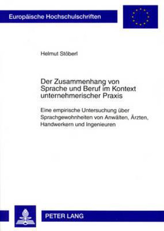 Der Zusammenhang von Sprache und Beruf im Kontext unternehme ... - cover