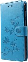 Blauw vlinders agenda case hoesje Huawei P smart (2019) / Honor 10 Lite