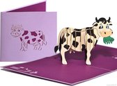 Popcards popupkaarten – Koe Holland Boer Verjaardag Felicitatie pop-up kaart 3D wenskaart