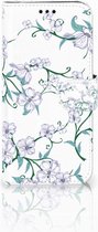 Geschikt voor Samsung Galaxy J5 2017 Uniek Wallet Book Case Hoesje Blossom White