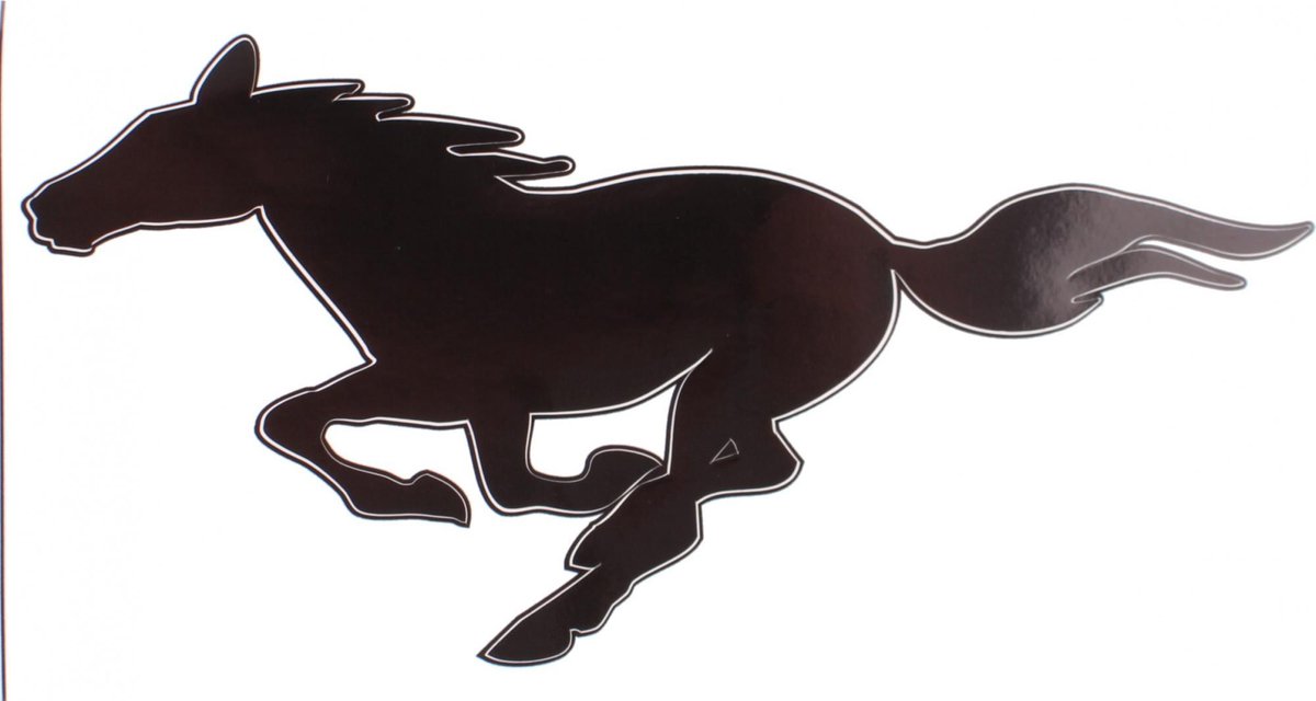 Avisa Aufkleber Galloping Horse - schwarz - 22x10.5cm