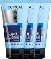 L'Oréal Paris Studio Line Special FX Radical 24H Fibre Gel - 3 stuks Voordeelverpakking - 150 ml - Gel