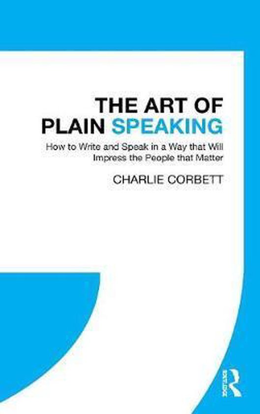 The Art of Plain Speaking - cover