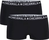 ChicaMala - Dames 2-Pack Basic Boxershorts Zwart - M
