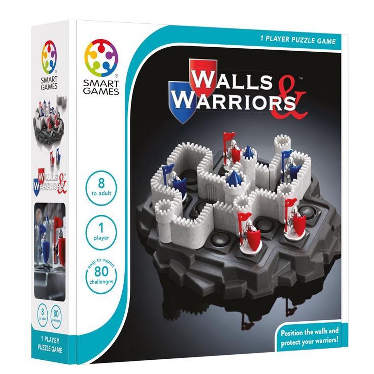 SmartGames - Walls & Warriors - breinbreker met 80 uitdagingen