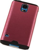 Aluminium Metal Hardcase Samsung Galaxy Alpha G850 Roze - Back Cover Case Bumper Hoesje