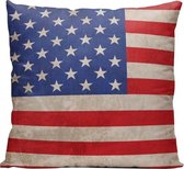 Amerikaanse Vlag (USA) - Sierkussen - 40 x 40 cm - Amerika/Verenigde Staten - Reizen / Vakantie - Reisliefhebbers - Voor op de bank/bed