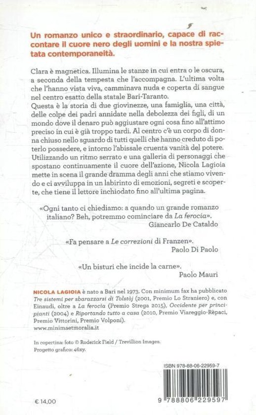 La ferocia, Nicola Lagioia 9788806229597 Boeken bol