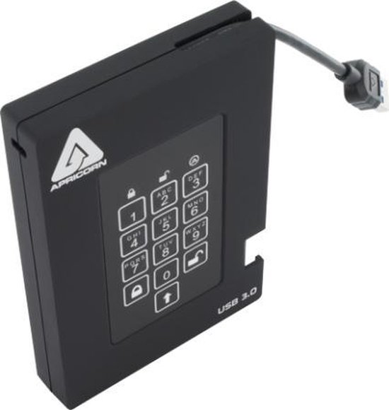 Apricorn Padlock Fortress - FIPS validated, 1TB USB 3.0 van Merkloos — afbeelding 4
