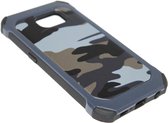 Camouflage hoesje blauw Geschikt Voor Samsung Galaxy S6