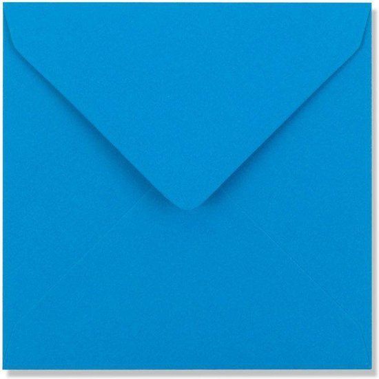 Blauwe enveloppen 15,5x15,5 cm 100 stuks