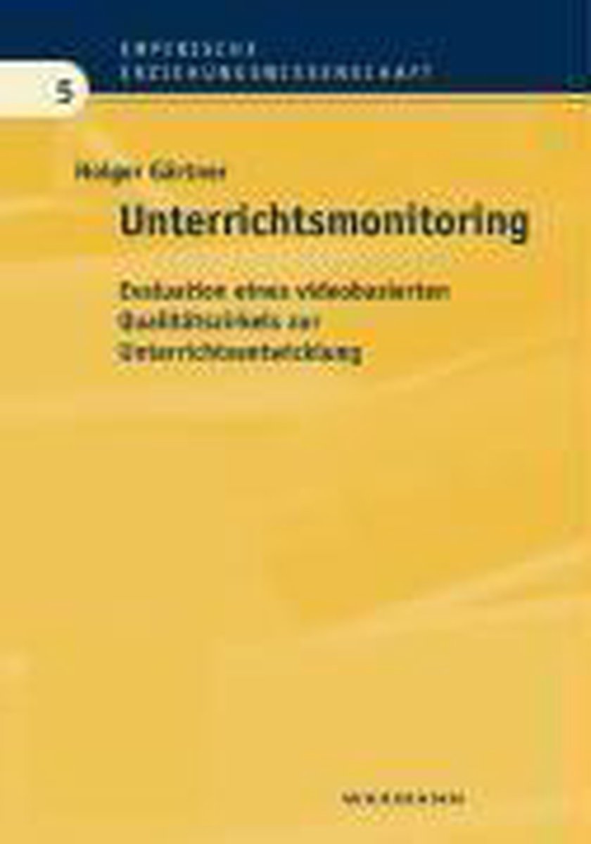 Unterrichtsmonitoring, Holger Gärtner 9783830917878 Boeken bol
