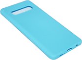 Blauw siliconen hoesje Geschikt voor Samsung Galaxy S10