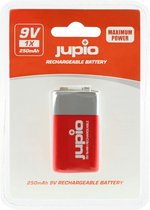 Jupio Rechargeable Batteries 9V 250 mAh 1 pc