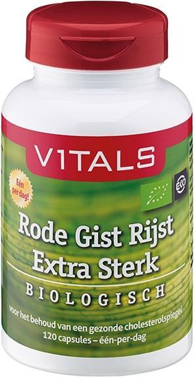 Mitt kust Feest Vitals Rode gist rijst extra sterk biologisch Voedingssupplementen - 120  vegicaps | bol.com
