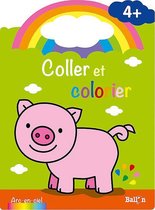 Coller et colorier 4 ans - cochon
