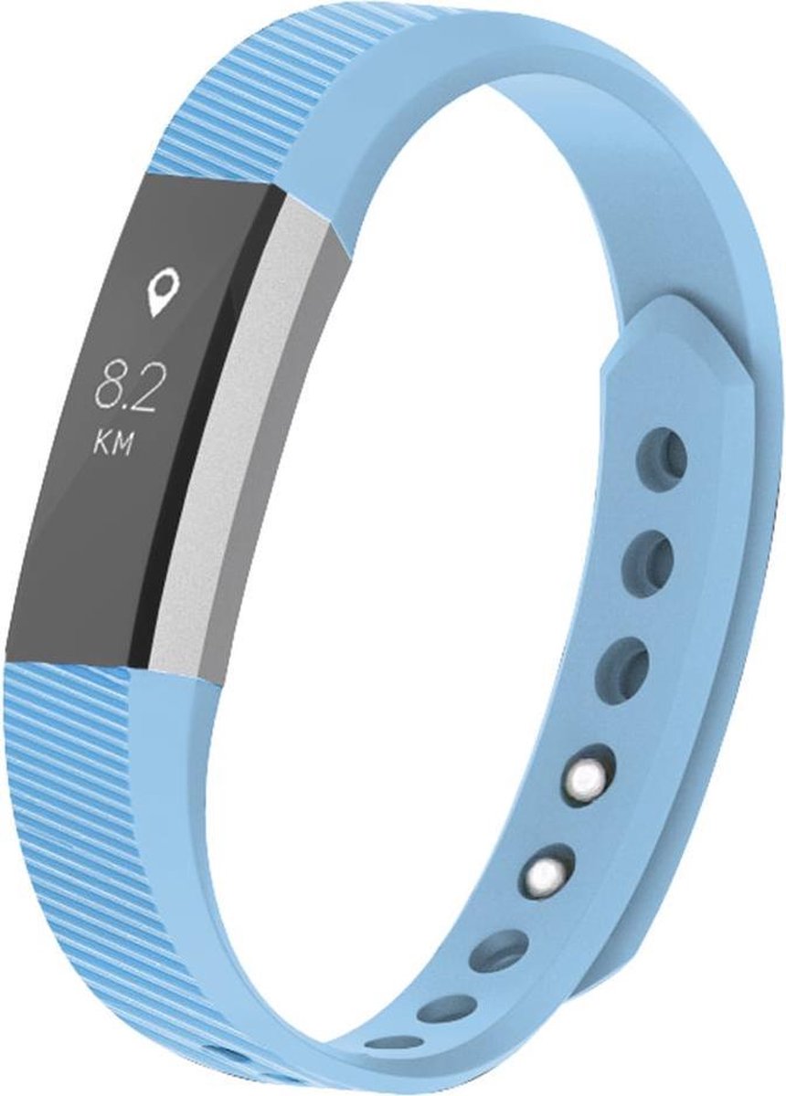 watchbands-shop.nl Siliconen bandje - Fitbit Alta (HR) - Blauw - Large