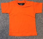 Kinder shirt Oranje effen maat 92