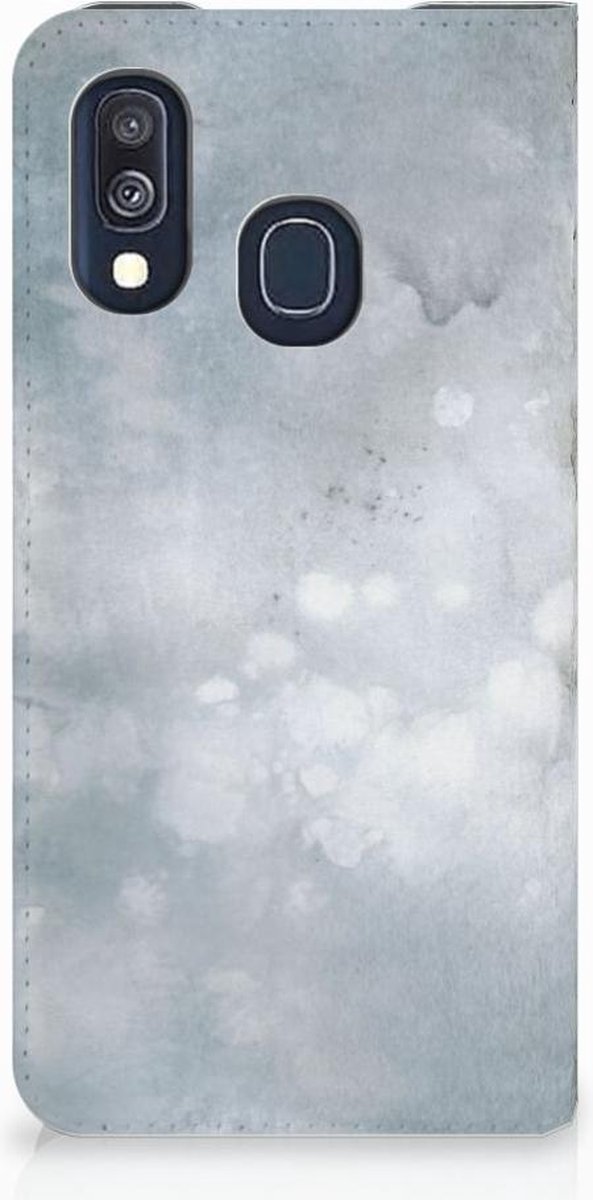 Bookcase Samsung Galaxy A40 Painting Grey