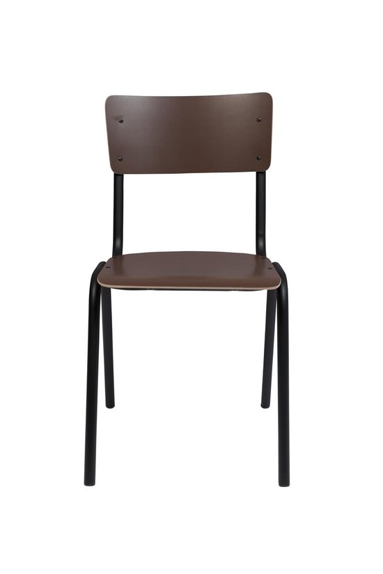 | Zuiver Back To School Matte eetkamerstoel Zuiver Eetkamerstoel Back To School Mat bruin