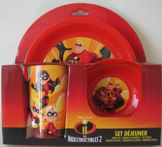 Ontbijset 3-delig - Disney Pixar Incredibles 2