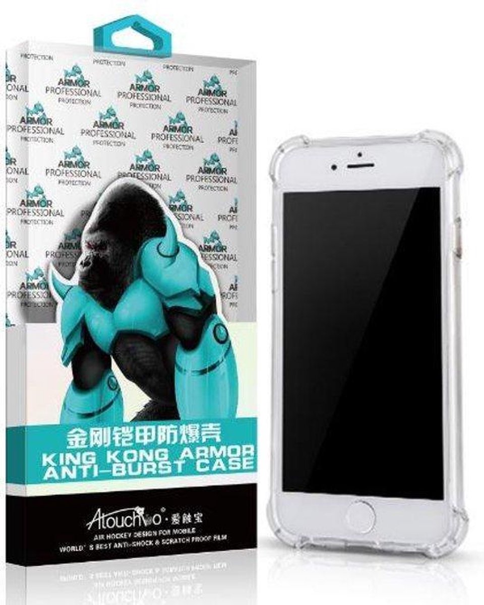 King Kong Armor Anti-Burst voor IPhone 7 - 8 - SE 2020 Transparant