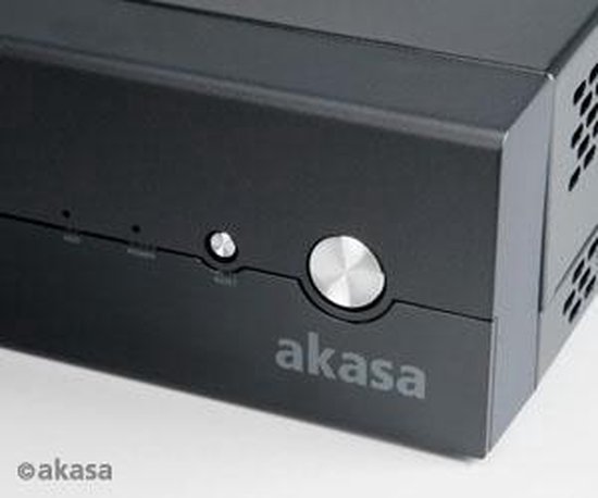 Akasa Crypto, Stylish Media Mini ITX Case, VESA Edition with 80W external AC adapter