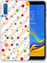 Geschikt voor Samsung Galaxy A7 (2018) Siliconen Hoesje Design Dots