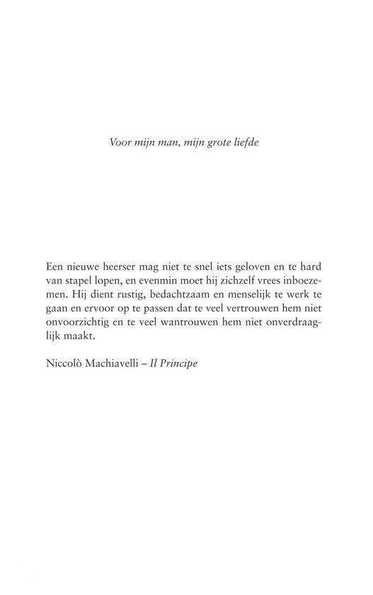 Citaat van Niccolò Machiavelli uit 'Il Principe' over het aanstellen van een nieuwe heerser en het vermijden van wantrouwen.
