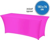 Cover Up Tafelrok Stretch - 183x76cm - Incl. Topcover - Roze