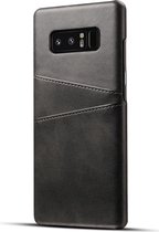 Luxe Cardslot Card Case voor Samsung Galaxy Note 8 | Hoesje | Hoogwaardige PU Leren Back Cover | Wallet | Pasjeshouder | Zwart