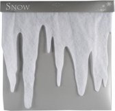 5x IJspegel randen deco sneeuw wit van 200 cm
