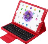 Shop4 - iPad 9.7 (2018) Toetsenbord Hoes - Bluetooth Keyboard Cover Lychee Rood