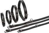 Beeztees - Halsband Hond - Leer - Zwart - 47-57 cm x 25 mm