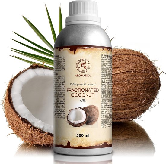 Gefractioneerde kokosolie 500ml, 100% & natuurlijke lichaamsboter, rijk aan... |